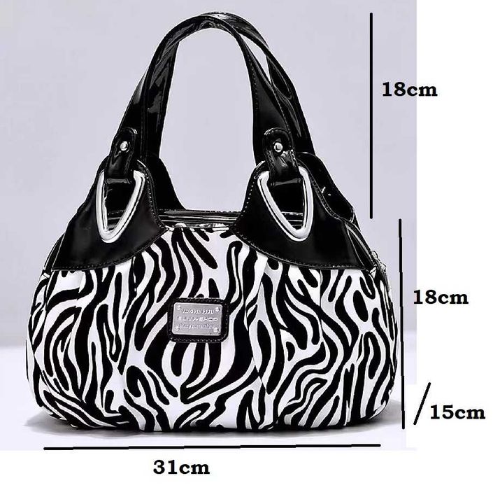 *_* Torebka damska Zebra luksusowa, miękka nowa