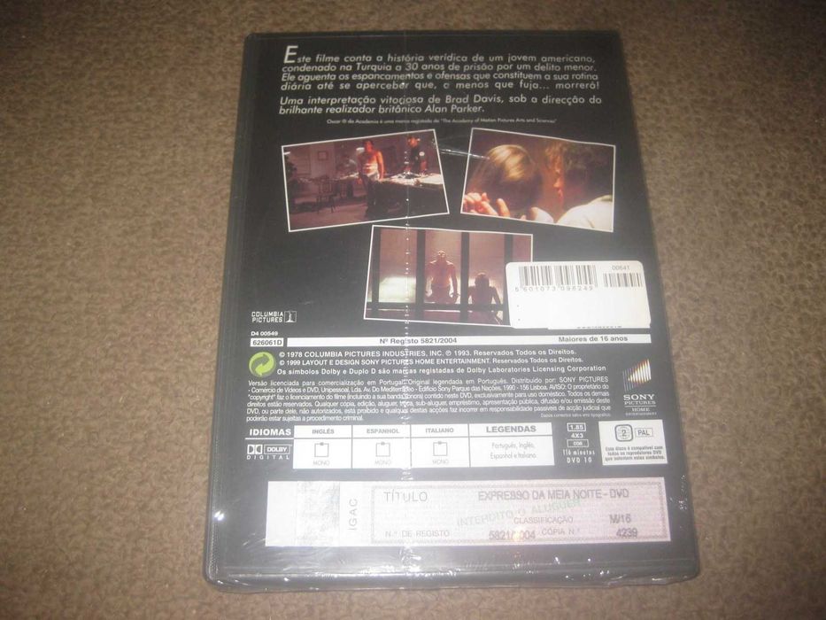 DVD "Expresso da Meia-Noite" de Alan Parker/Selado!