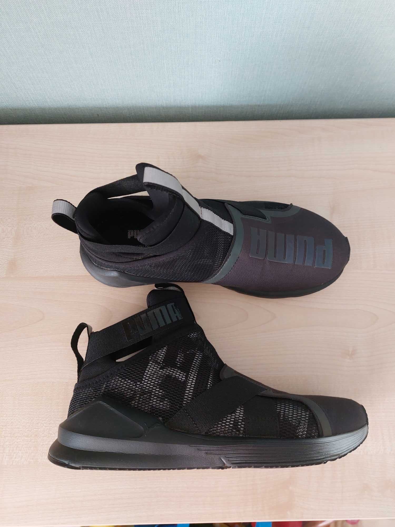 Puma fierce strap swan black sale