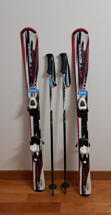 Esquis Criança/Júnior Tecnopro XT Team 110cm + Bastões Sabel