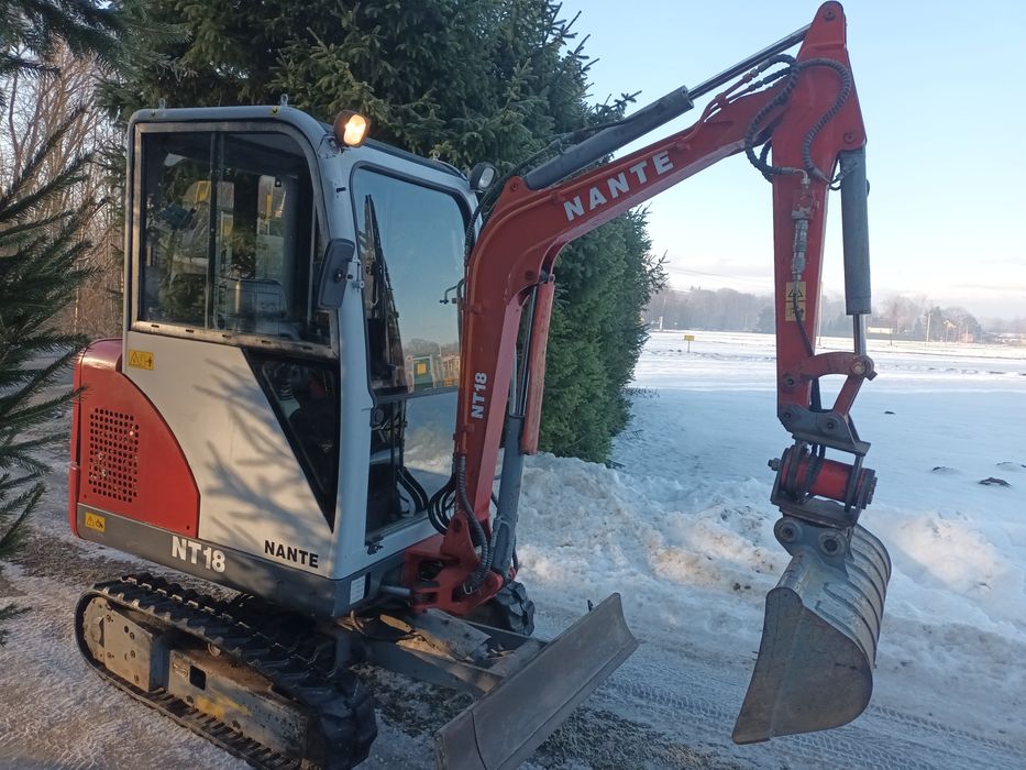 Nante NT18 Minikoparka 1,8T 2011r Powertilt 3 łyżki. Cena Brutto!