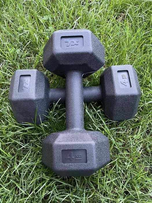 Hantle ciężarki hantelki fitness zestaw do ćwiczeń 2x4kg Trex Sport