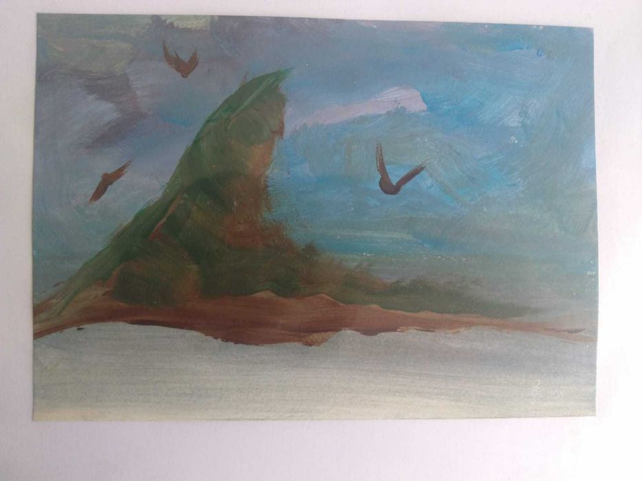 pintura de acrílico sobre papel