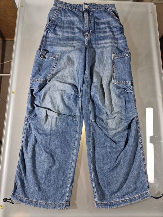 Spodnie Jeansowe Damskie Relaxed Cargo Diverse Rozmiar XS