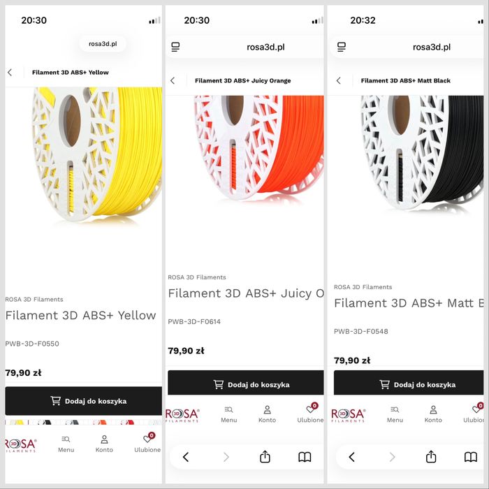 Rosa 3d ABS +, 2 nowe + gratis