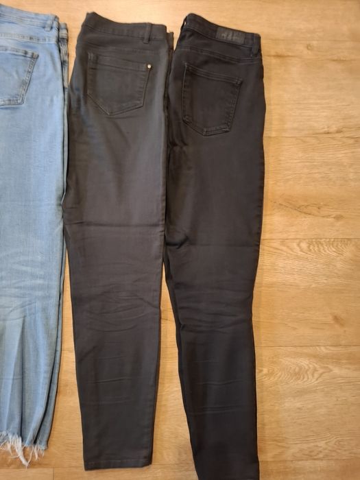8 par spodni 38/40 M L jeansy skinny straight