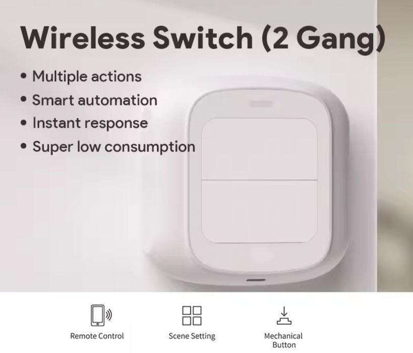 Przełącznik scen WiFi Smart Scene 2-przyciski, 4-funkcje