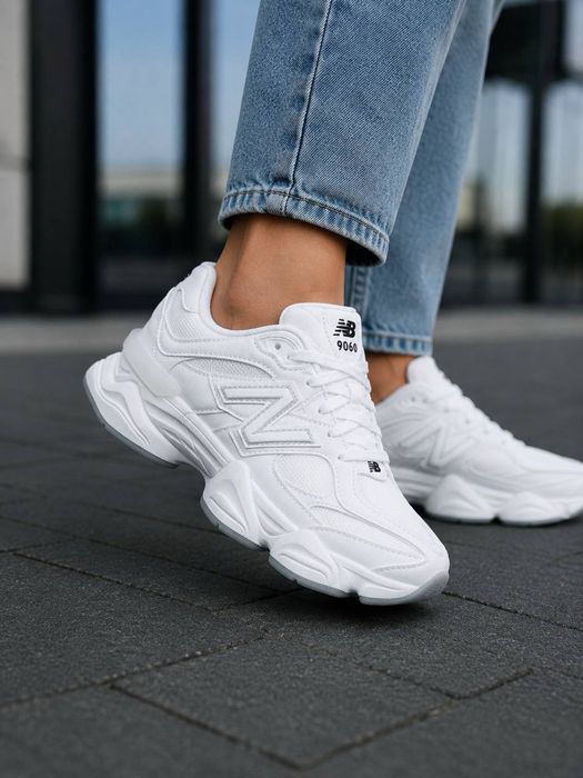 New Balance 9060 білі кросівки | Жіночі / Підліткові | Тренд 2026 женские/мужские кроссовки белые  новинка молодежные нюбеленс