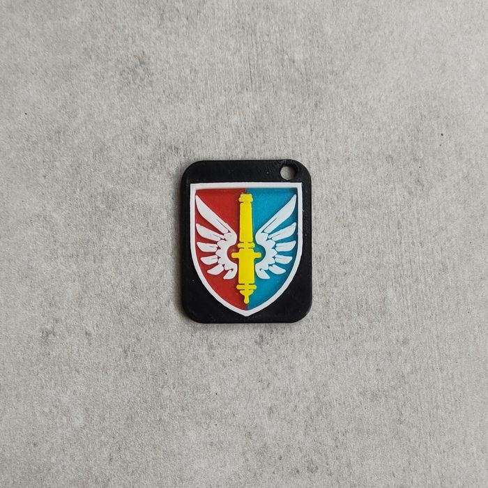 Брелоки з шевронами бригад ЗСУ надруковані на 3д принтері petg