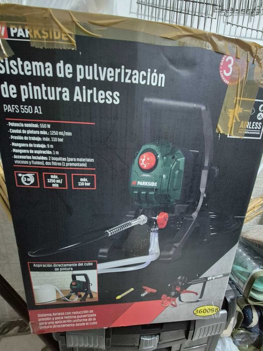 Máquina PARKSIDE PAFS 550 A1 de pintar paredes Interiores e exteriores, NOVA nunca usada