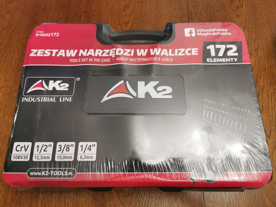 Zestaw kluczy nasadowych 172 sztuki K 2