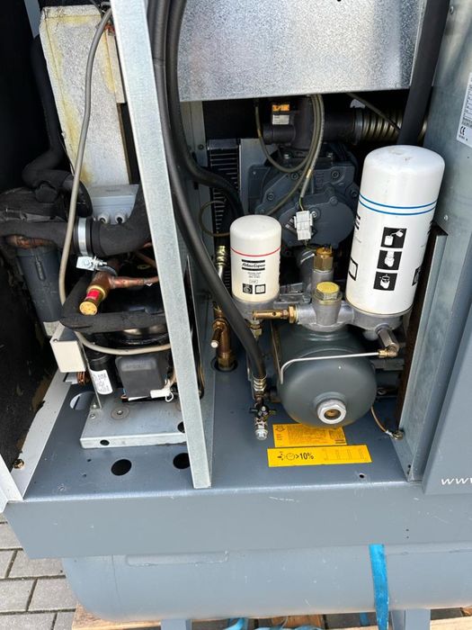 Kompresor 11KW śrubowy sprężarka Atlas Copco GA 11 FF osuszacz komplet