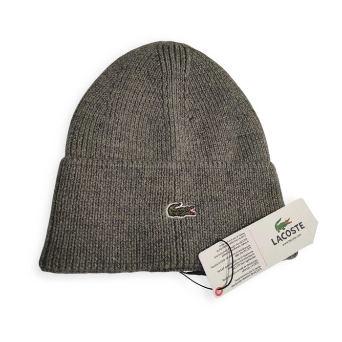 Шапка Lacoste.  Шапка лакоста чорний, сірий