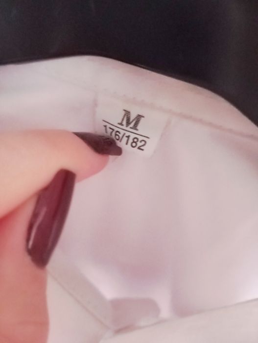 Koszula Męska biała z guzikami rozmiar M