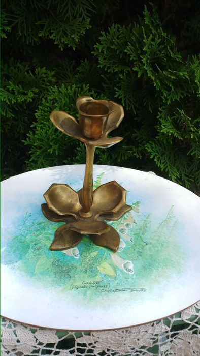 Подсвечник винтажный из бронзы