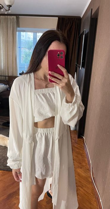 Костюм білий трійка