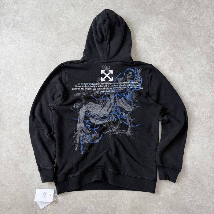 Худі кофта чоловіча Off White Faded Painting