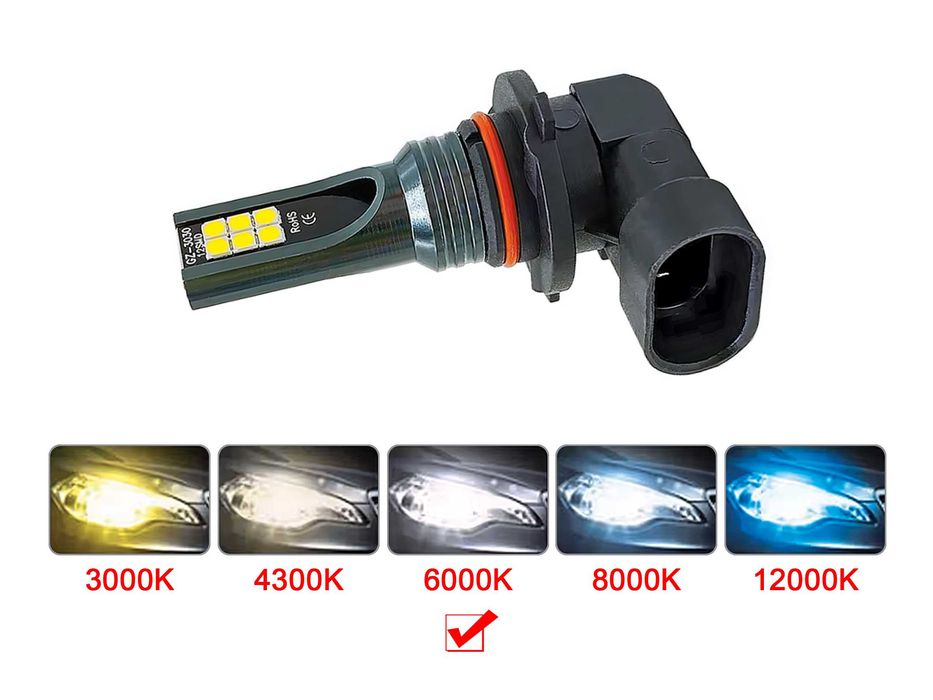 Lâmpadas de LED HB3 - HB4 (DC 12-24V 80W 6000K 12000LM)