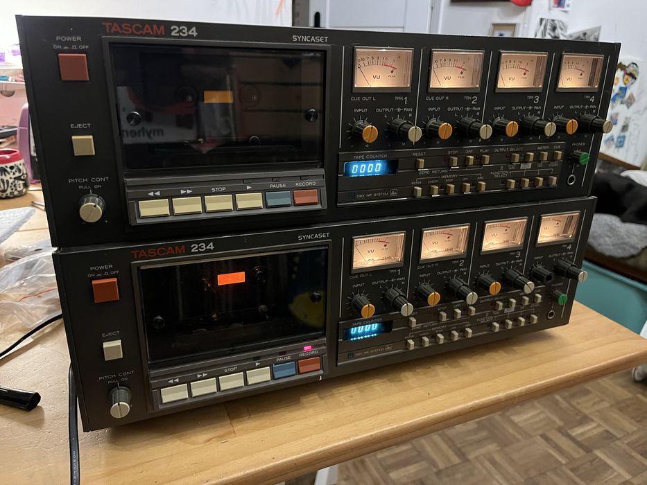 2x magnetofon tascam 234 syncaset multitracker