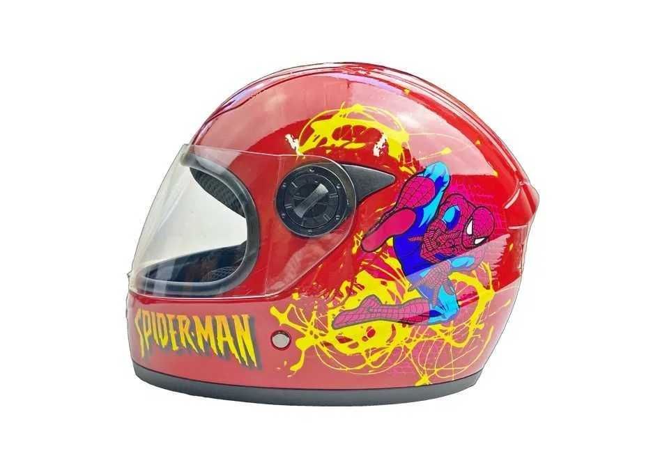 NOWY!!! Kask Integralny Dziecięcy Spiderman czarny kub czerwony