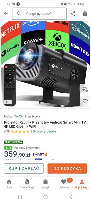 Projektor plus media box
