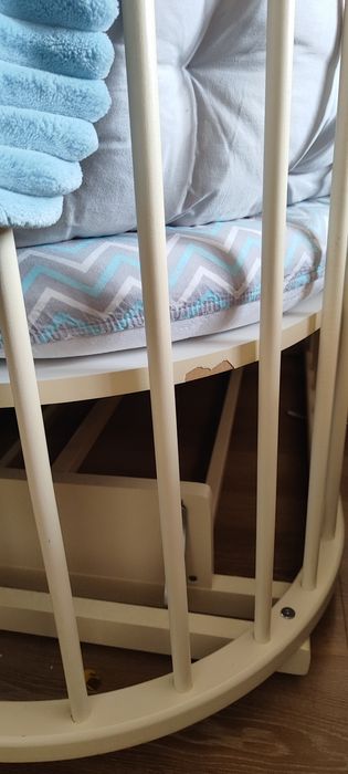 Дитяче овальне ліжечко-трансформер 7в1 Ovalbed  + бортики та постіль