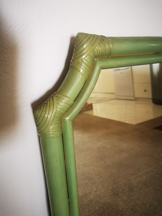 Espelho de bambu verde original