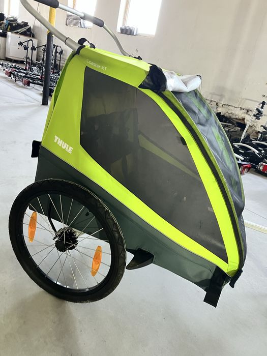 Riksza wozek rowerowy Thule Coaster xt limonka komplet stan bdb