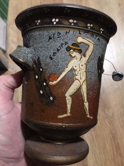 Réplica de vaso grego - jogos olímpicos antiguidade