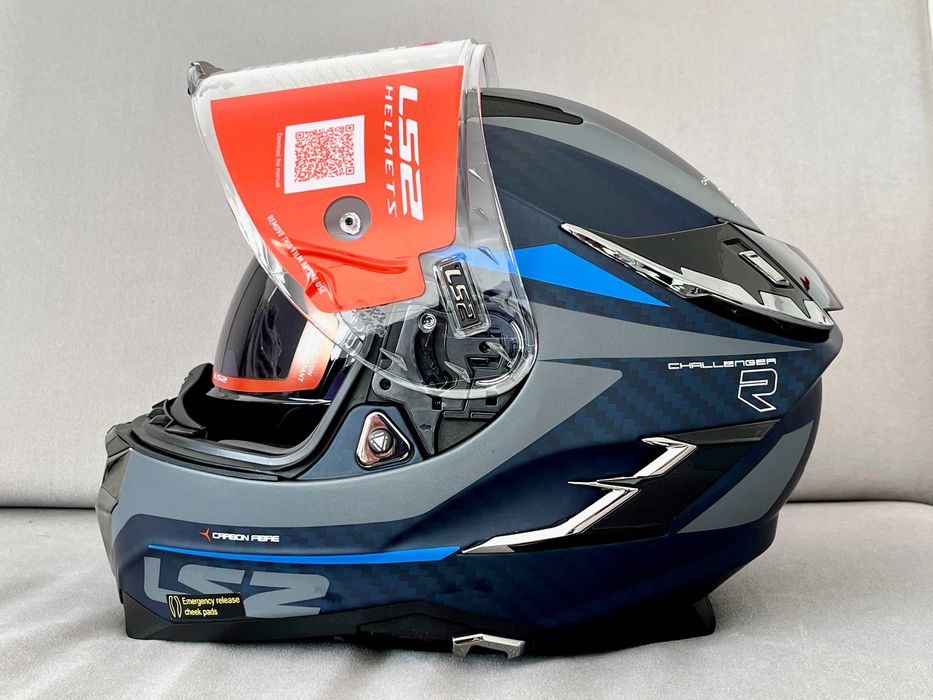 Capacete Carbono Total LS2 Challenger NOVO (50% Desconto) Tam XXS