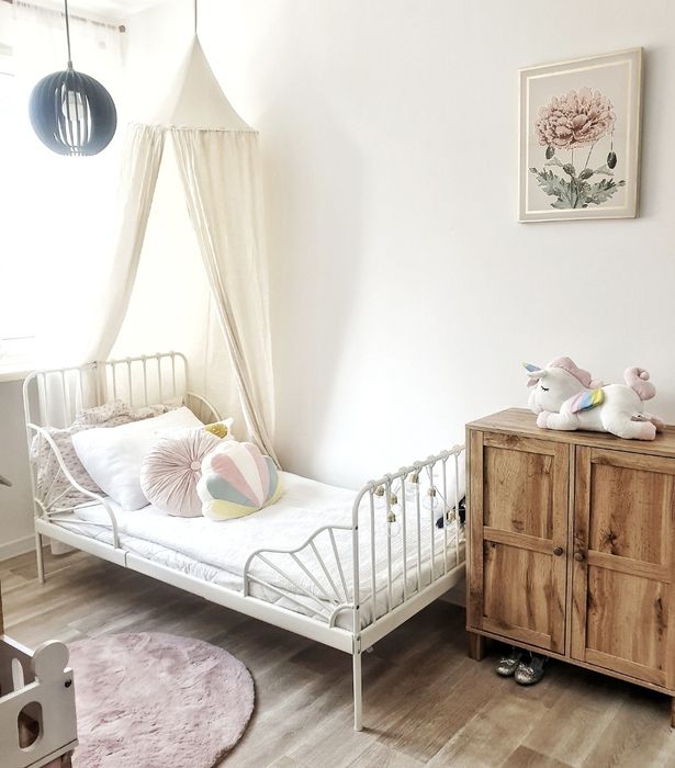 Łóżko ze stelażem ikea minnen - regulowana rama 80x200