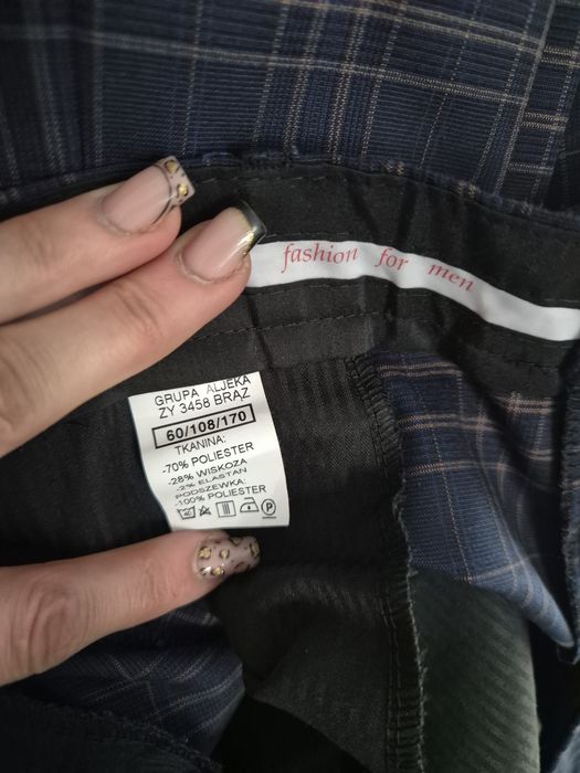 Garnitur męski l krata