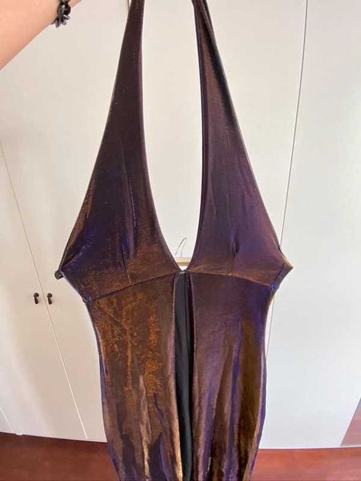 Sylwester kombinezon połyskujący na złoto -fioletowo rozm M