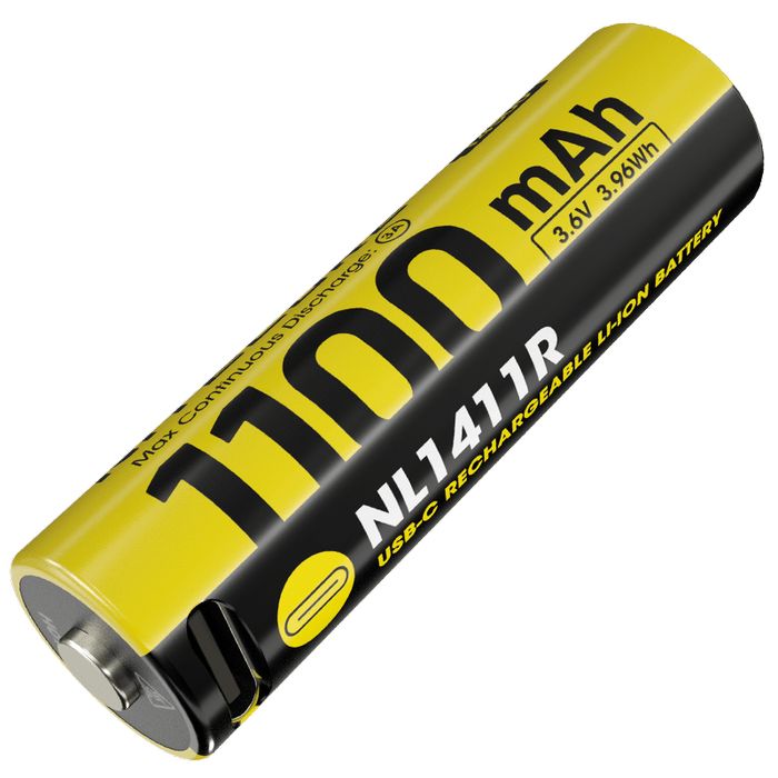 Акумулятор 14500 Nitecore NL1411R (1100mAh, USB-C)