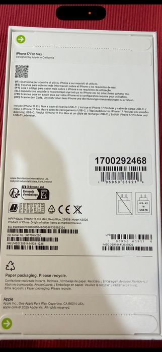 Iphone 17 pro Max Laranja  caixa selada!!