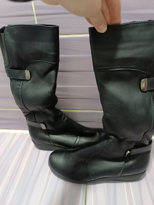 Шкіряні зимові сапоги