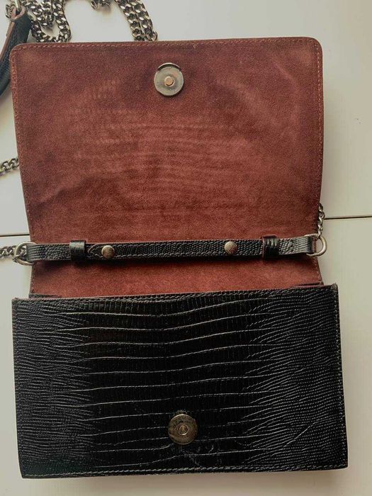 Кожаная сумка клатч Massimo dutti