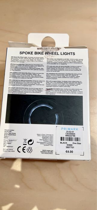 Luzes refletoras para sinalizar bicicleta