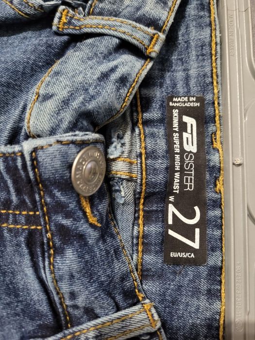 Spodnie jeansowe damskie skinny, W27 New Yorker, XS, 34