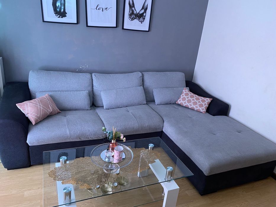 Vendo sofá cama e mesa de centro como novo