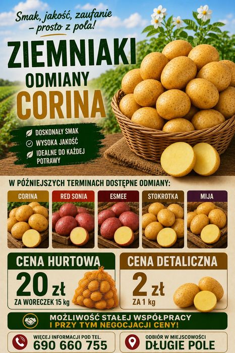 Ziemniaki  młode  Corina