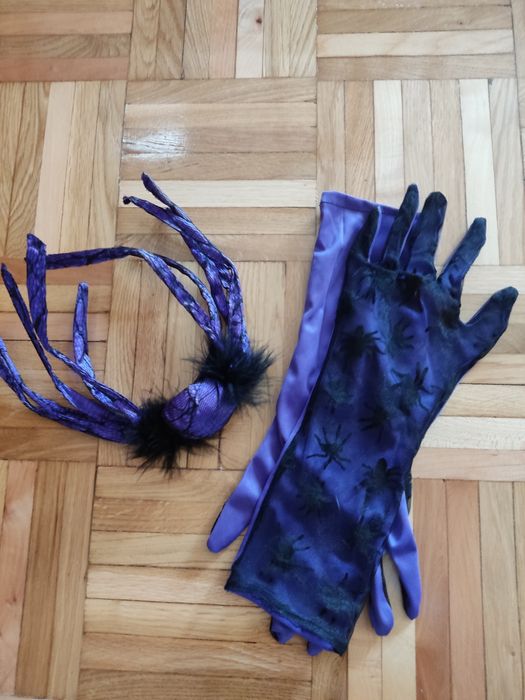 Strój na Halloween rękawiczki z opaską Andrzejki