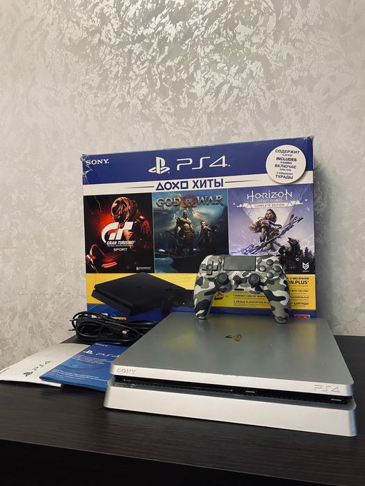 PlayStation 4 slim silver 1TB ps4 пс4 слім сільвер сіра 1тб