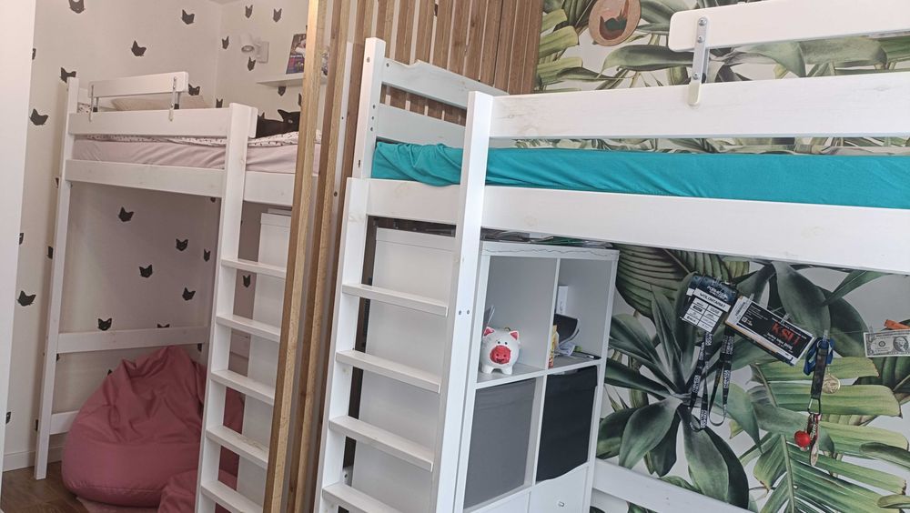 Łóżko piętrowe na antresoli 80*200