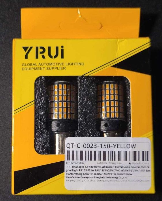Żarówki LED PY21W - żółte (kierunkowskazy)