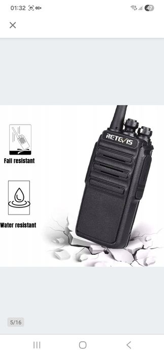 Retevis RT24 Walkie Talkie, Radiotelefon PMR446 z zestawem słuchawkowy