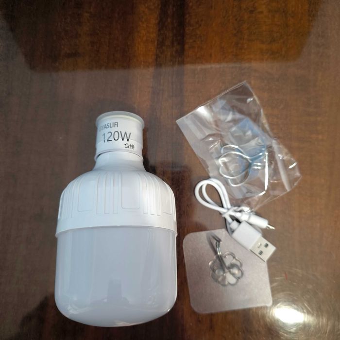 НОВАЯ Портативная Лампа на аккумуляторе 120W с крючком и креплением