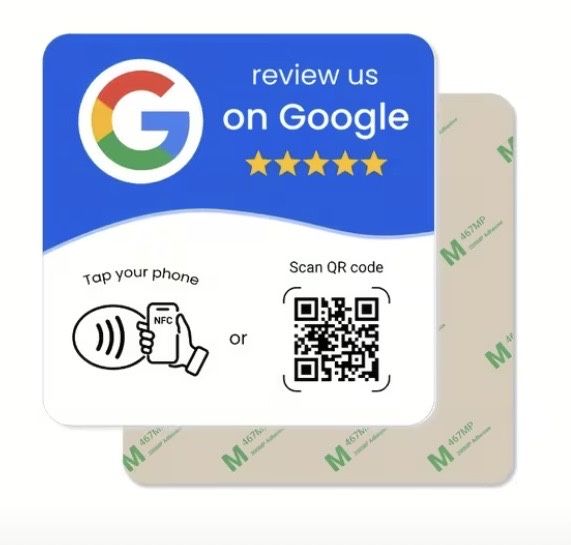 Placa NFC + QR Code para Avaliações Google – Receba Mais Reviews