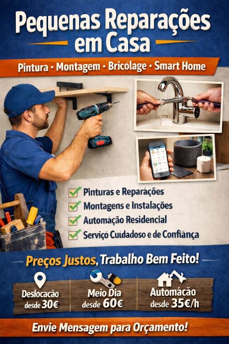 Pequenos Trabalhos em Casa | Reparações, Manutenção e Automação