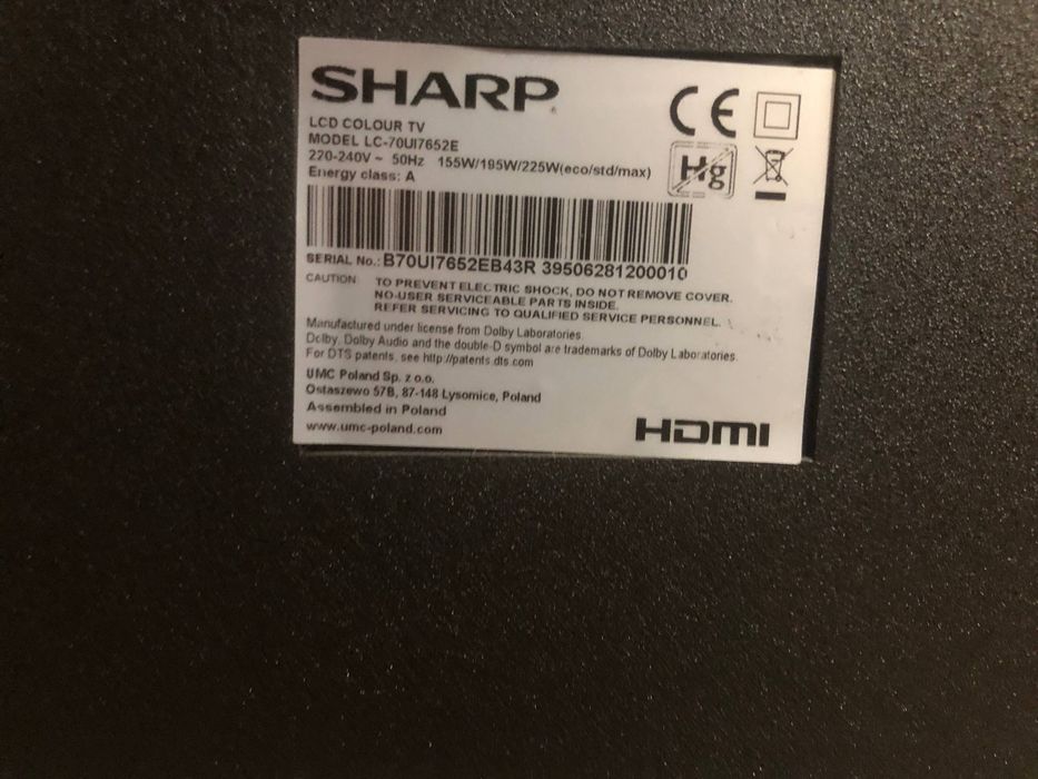 Телевізор 70" Sharp LC-70UI7652E 
SHARP LC70UI7652E
SHARP LC70UI7652E